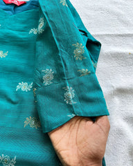 T066 Premium raw silk kurta set