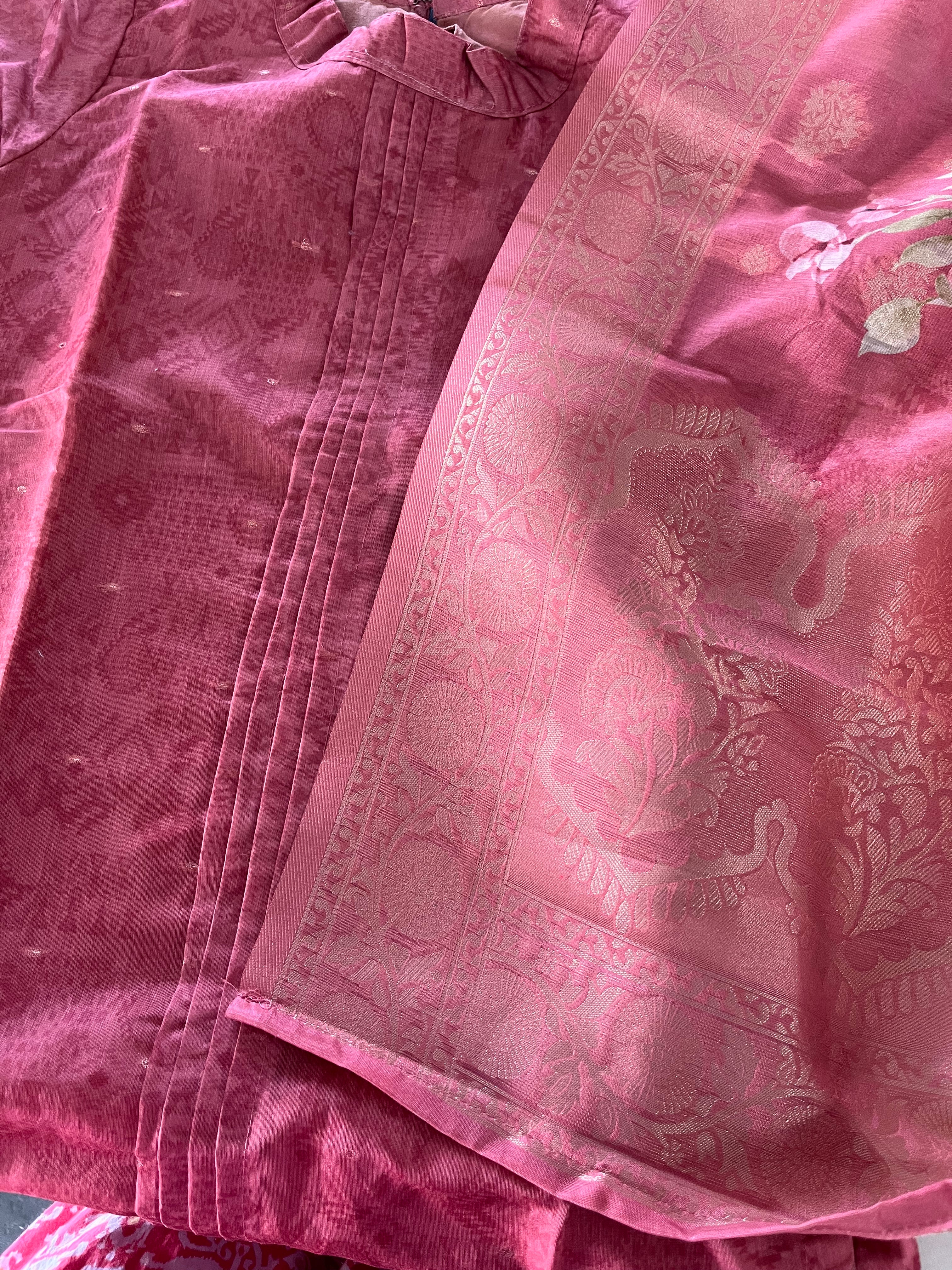 AS069Silk Kurta set (Top dupatta)