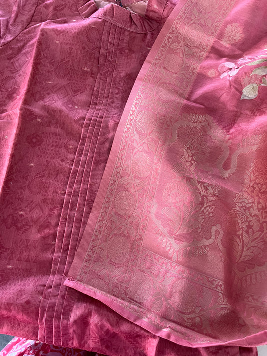 AS069Silk Kurta set (Top dupatta)