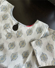 T135 Light grey Silk Kurta