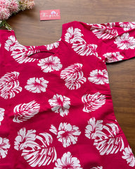 T163 Rani Pink Soft Cotton Kurta