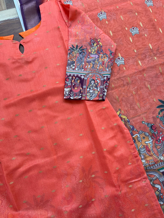 T332 Mythika Kurta Set (Top-Dupatta)