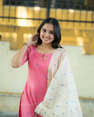 T381 Janani - Kurta Set (Top - Dupatta)