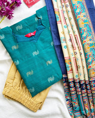 T066 Premium raw silk kurta set