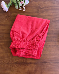 T122 Crimson Red Butter Silk Kurta Set