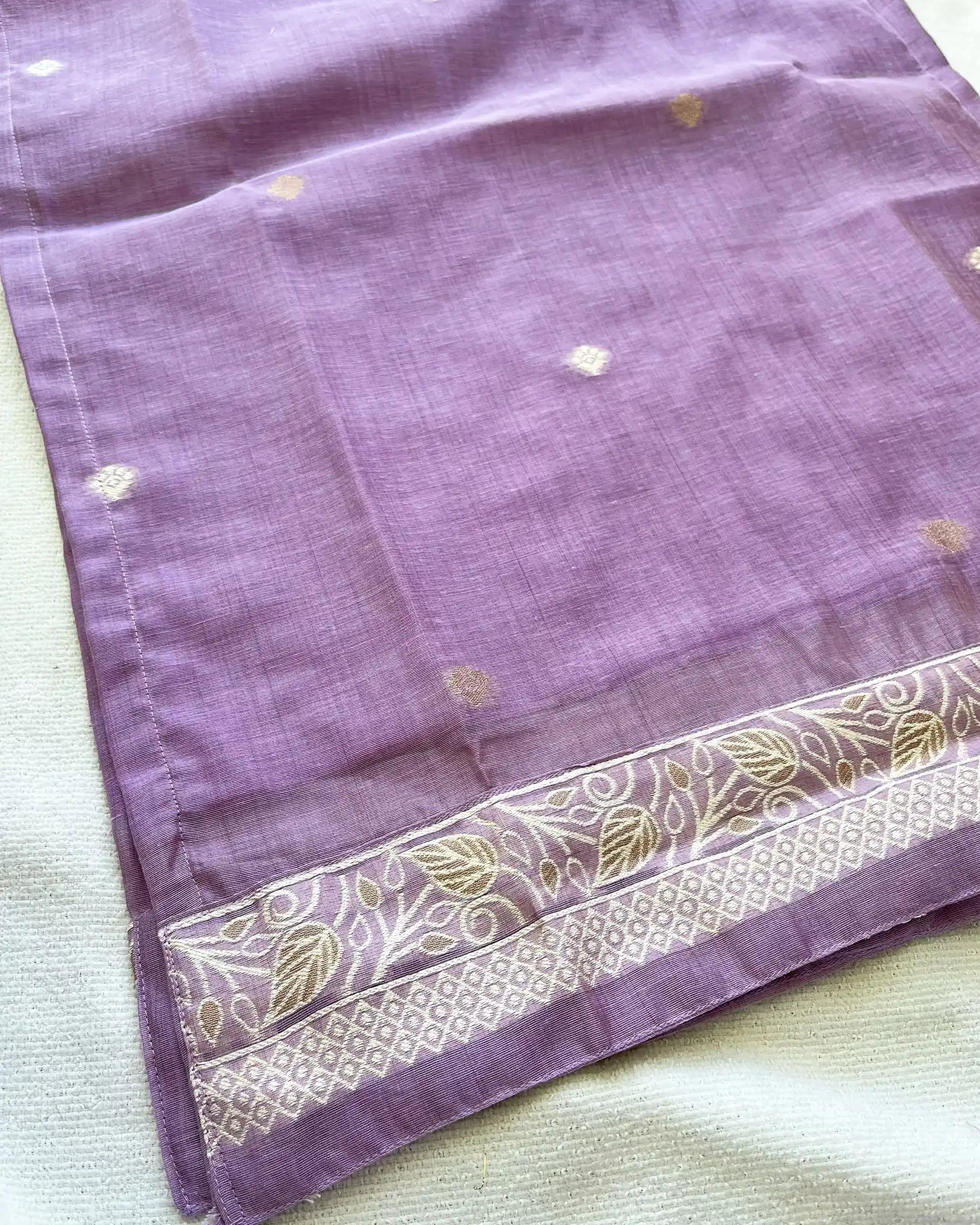 T047 LUXE- Lavendar Jute Silk Kurta Set (Top-Dupatta)