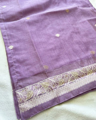 T047 LUXE- Lavendar Jute Silk Kurta Set (Top-Dupatta)