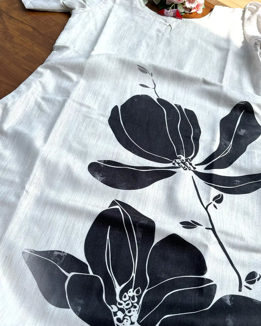 T245 Off-white Cotton Kurta