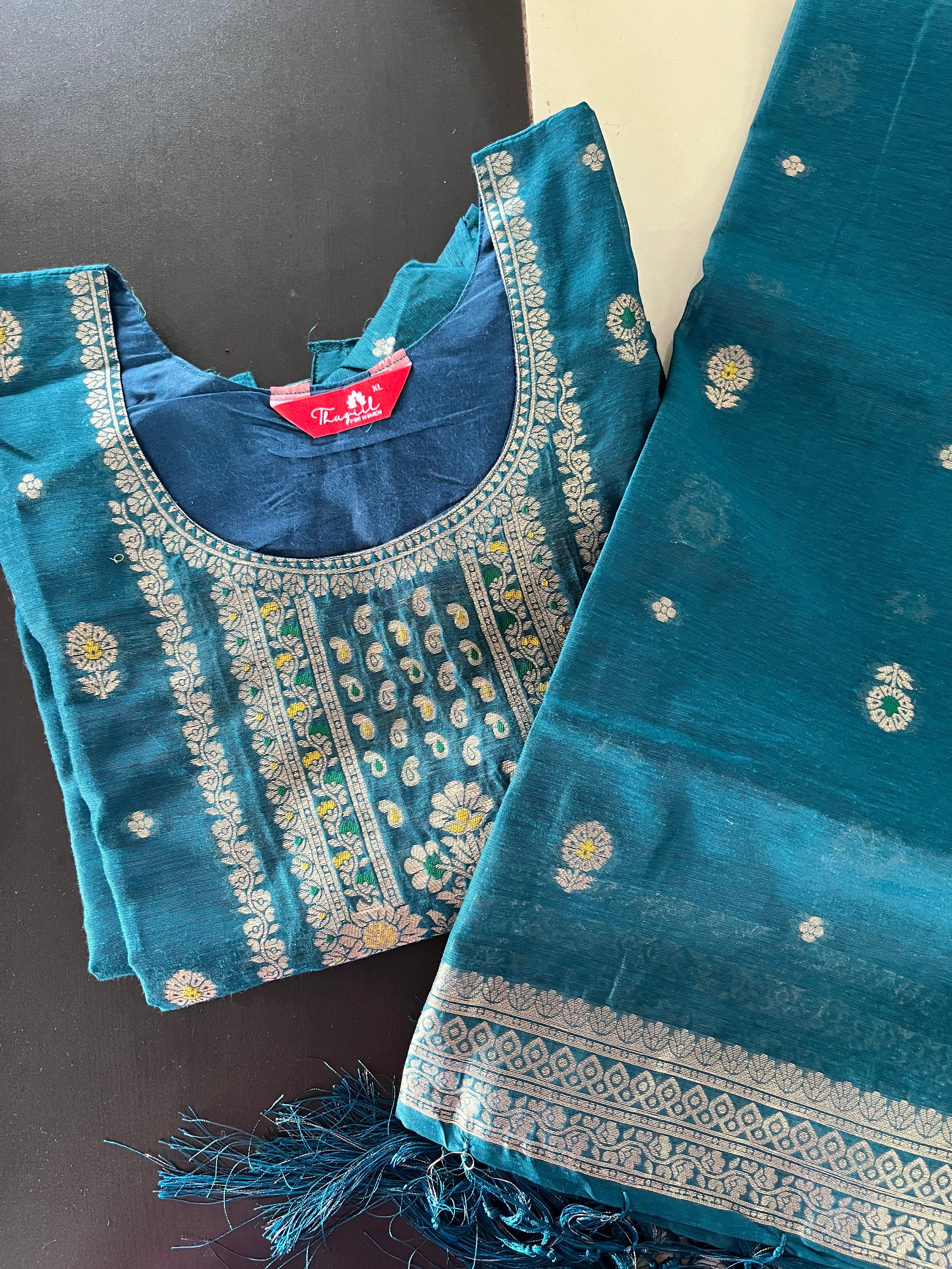AS047 Banaras Kurta Set ( Top Dupatta)