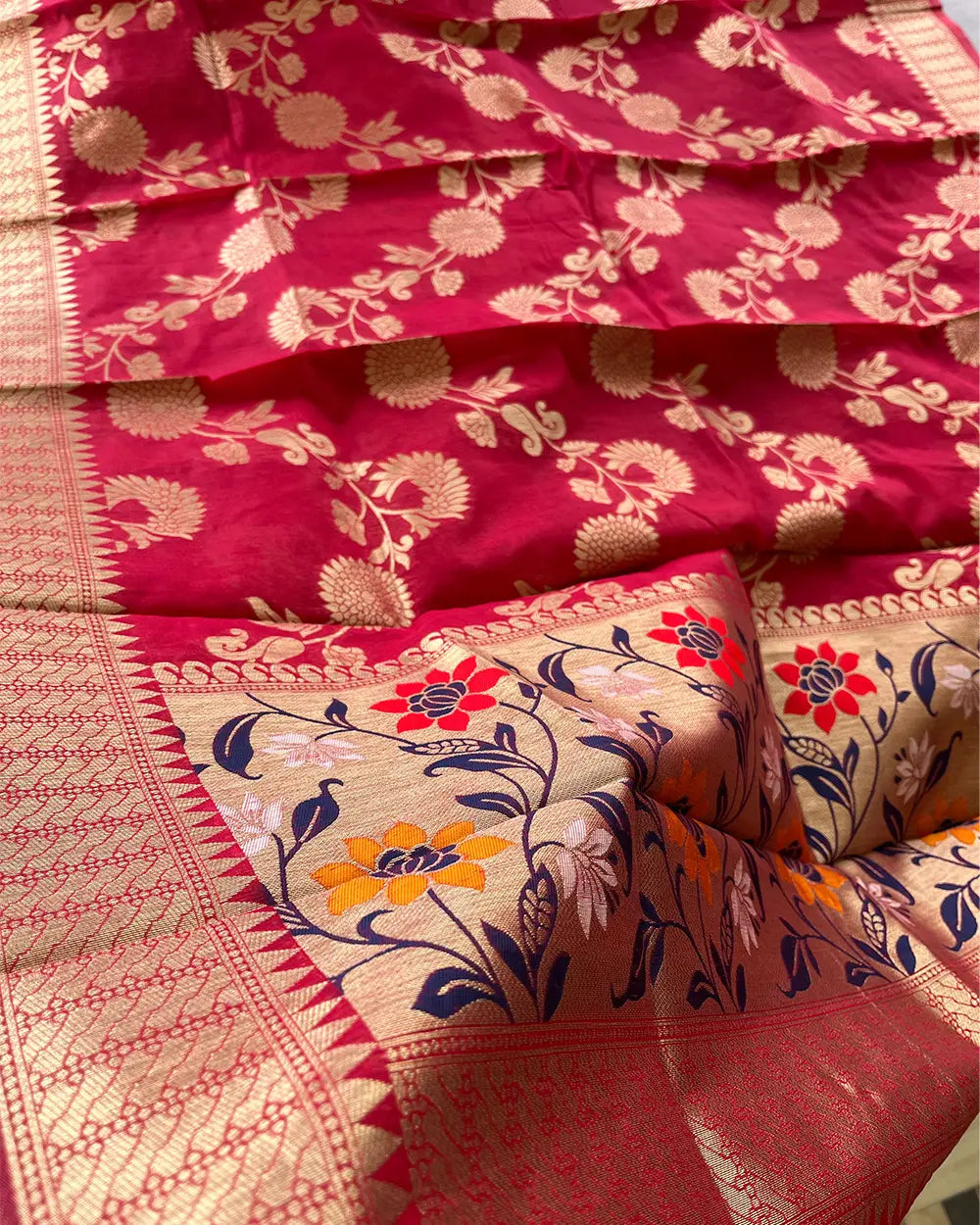 T092 Rani Pink - 2 Banaras Cotton Kurta Set (PRE ORDER 20-25 days)