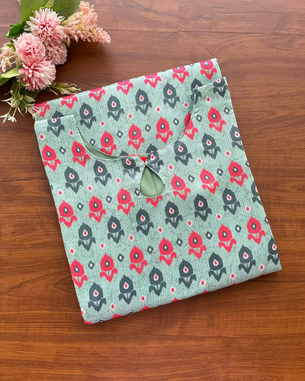 T134 Mint green Silk Kurta