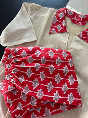 AS089 Silk Kurta Set (Top pant )