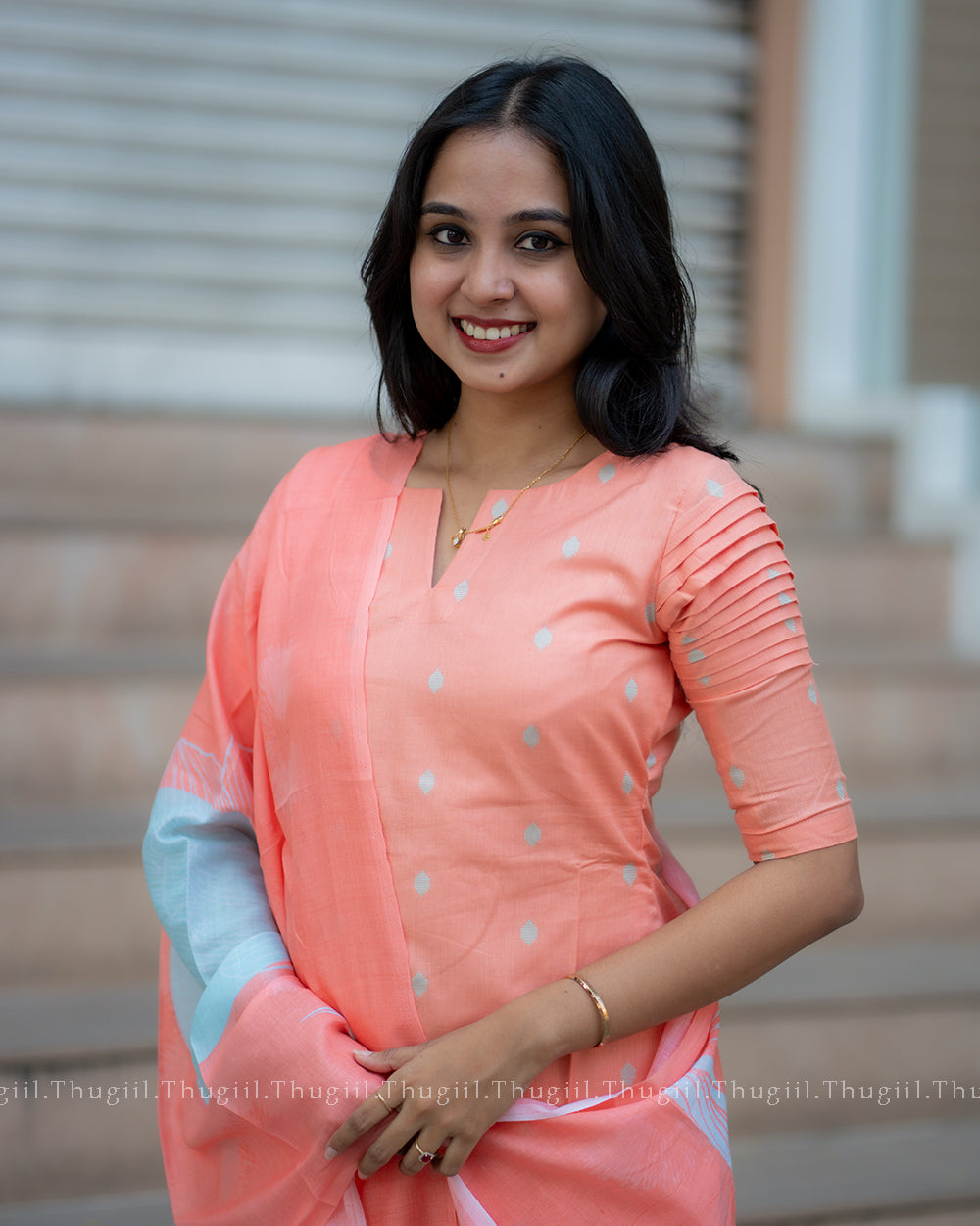 T322 Apricot Royale Kurta Set