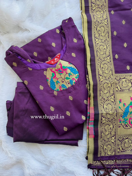 T502 Shoba (Violet ) - Kurta Set