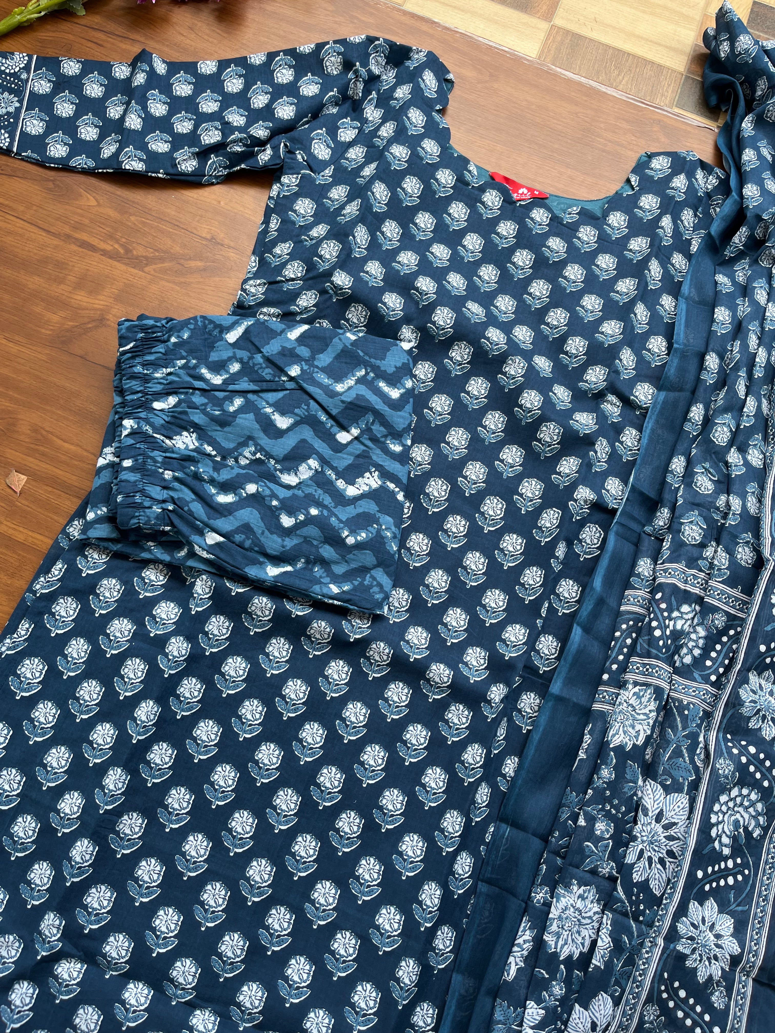 T356 Shobika - Cotton Hand-block Printed Kurta Set