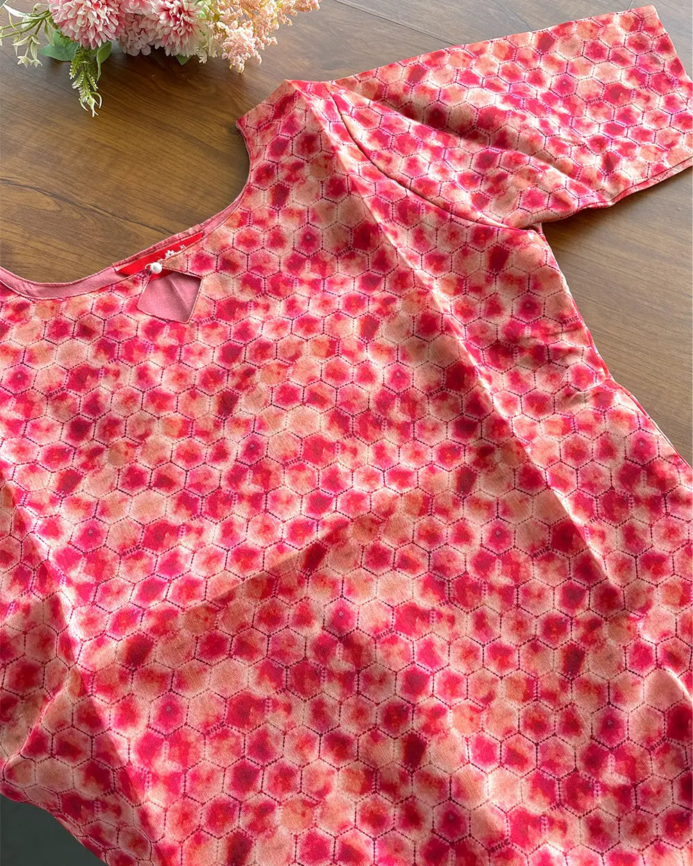 T190 Rani Pink Silk Kurta