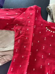 AS093 Slub Silk Kurta Set (Top dupatta pant )