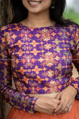 T501 Indhu (Orange) - Top & Skirt / Maxi