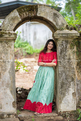 T500 Indhu (Blue) - Top & Skirt / Maxi