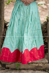 T500 Indhu (Blue) - Top & Skirt / Maxi
