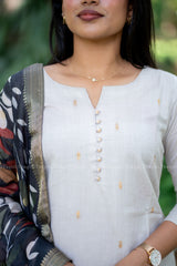 T505 Ridhi ( Grey ) - Kurta Set