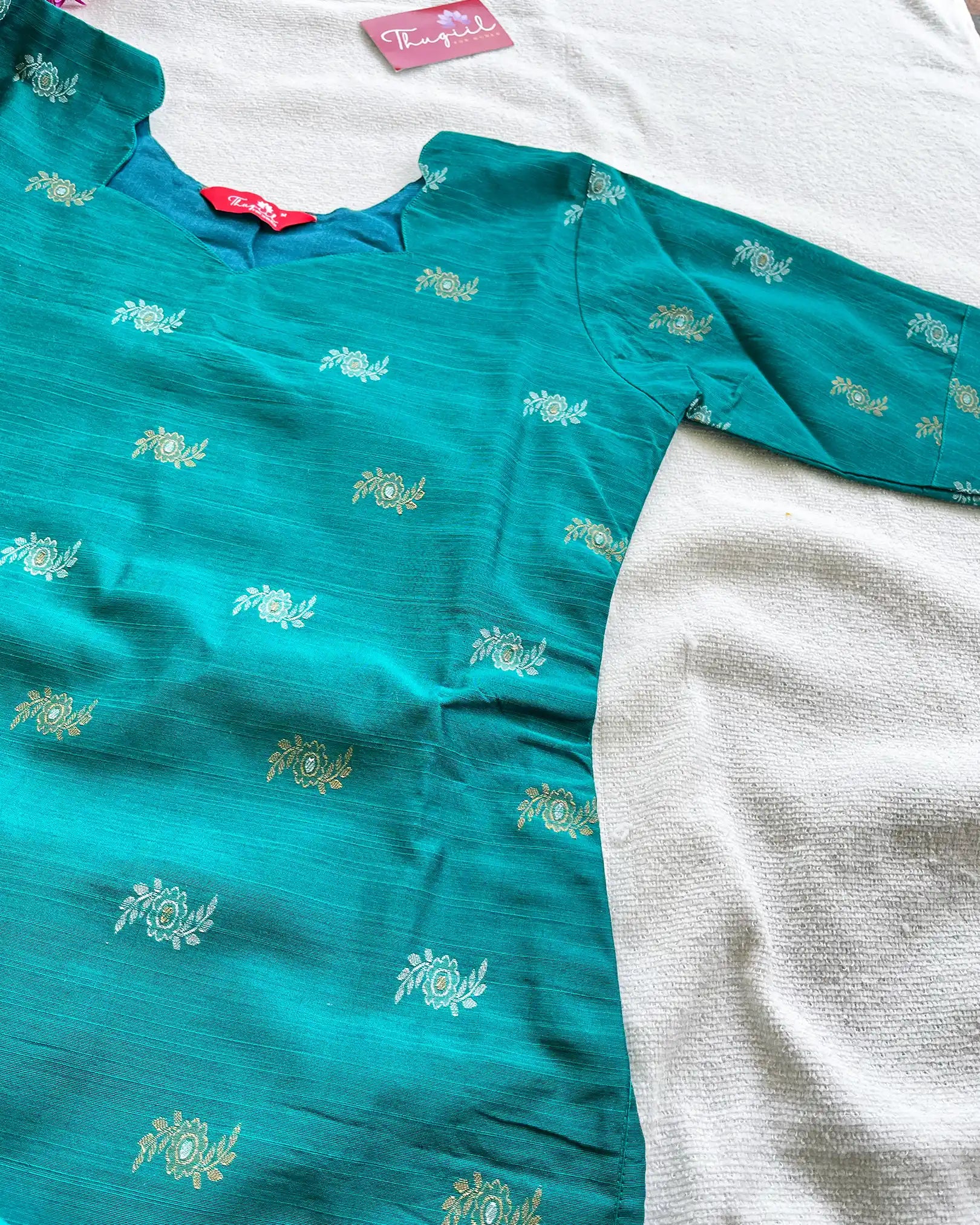 T066 Premium raw silk kurta set