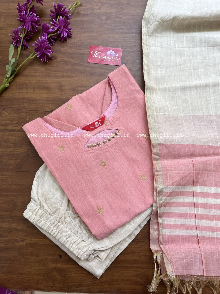 T315 Blush Pink Kurta Set