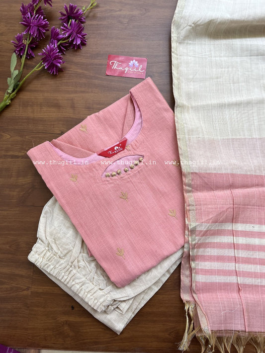 T315 Blush Pink Kurta Set