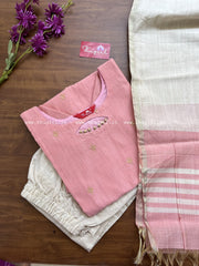 T315 Blush Pink Kurta Set