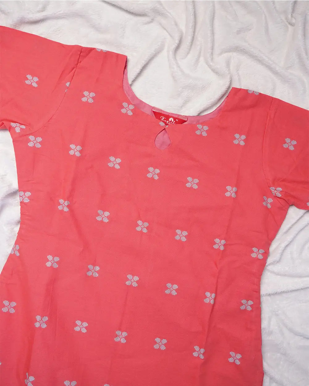 T171 Coral Breeze Kurta Set (Top-Dupatta)