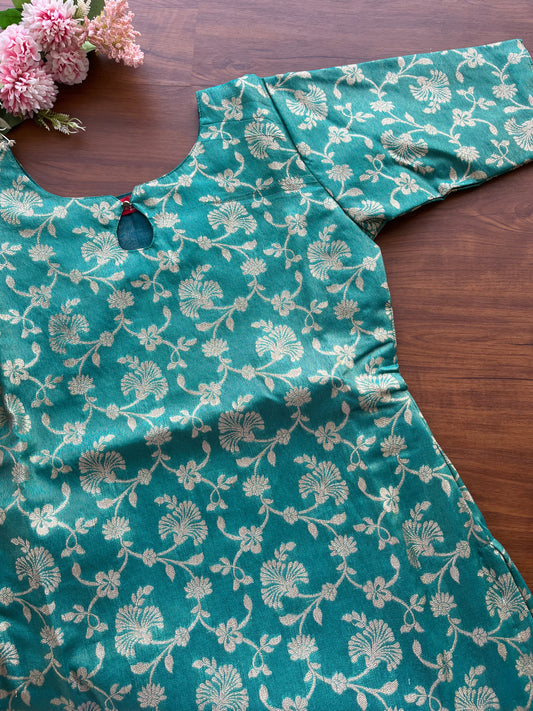 T091 Sea green Tissue Silk Kurta