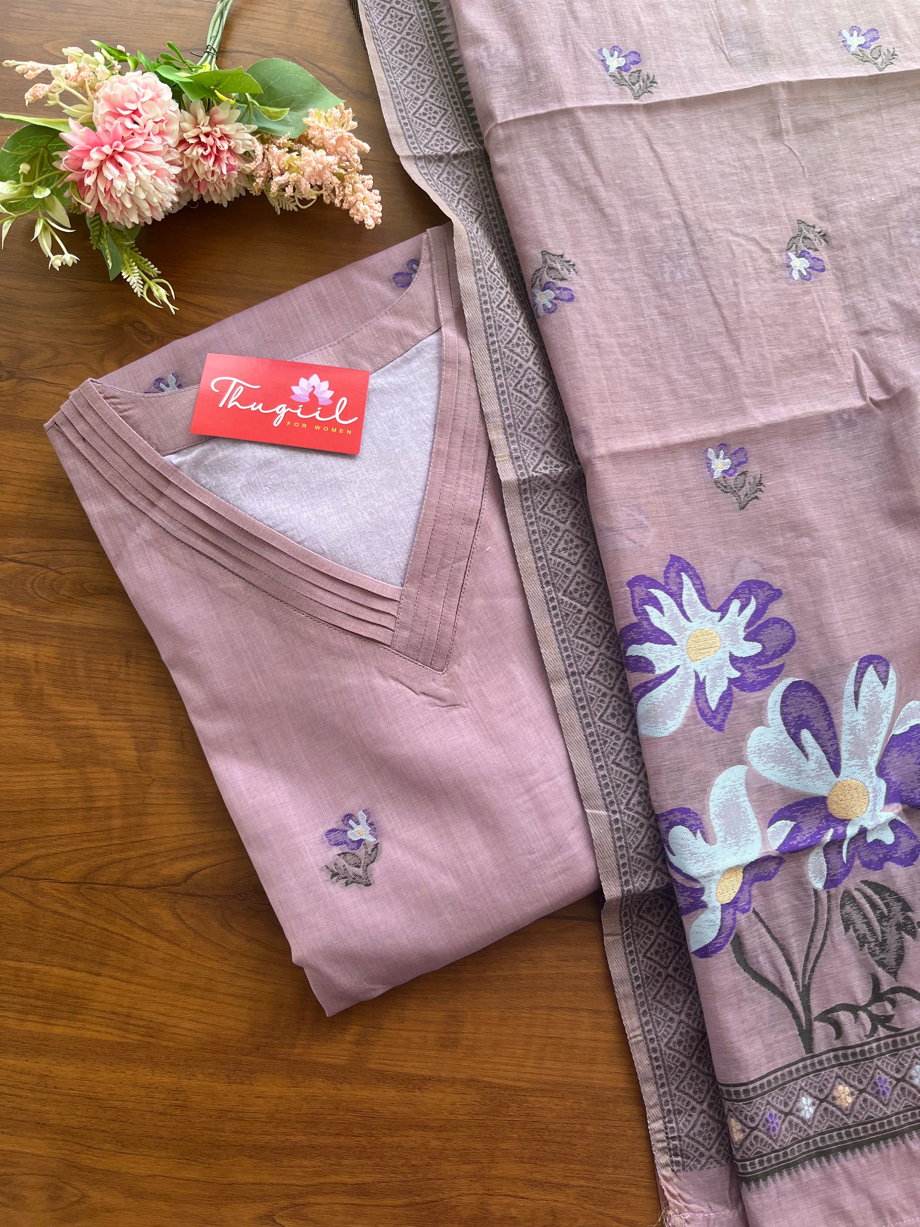 T129 READY TO DISPATCH - Dusty Lavender 2 Pcs