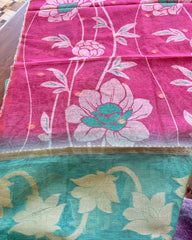 T126 Sea Green Chanderi Silk Kurta Set (Top-Dupatta)(Pre order 25 days)