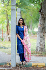 T538 Vaishnavi (Blue) - Kurta Set