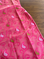 T136 Pink Mango Kurta set (Top-dupatta)