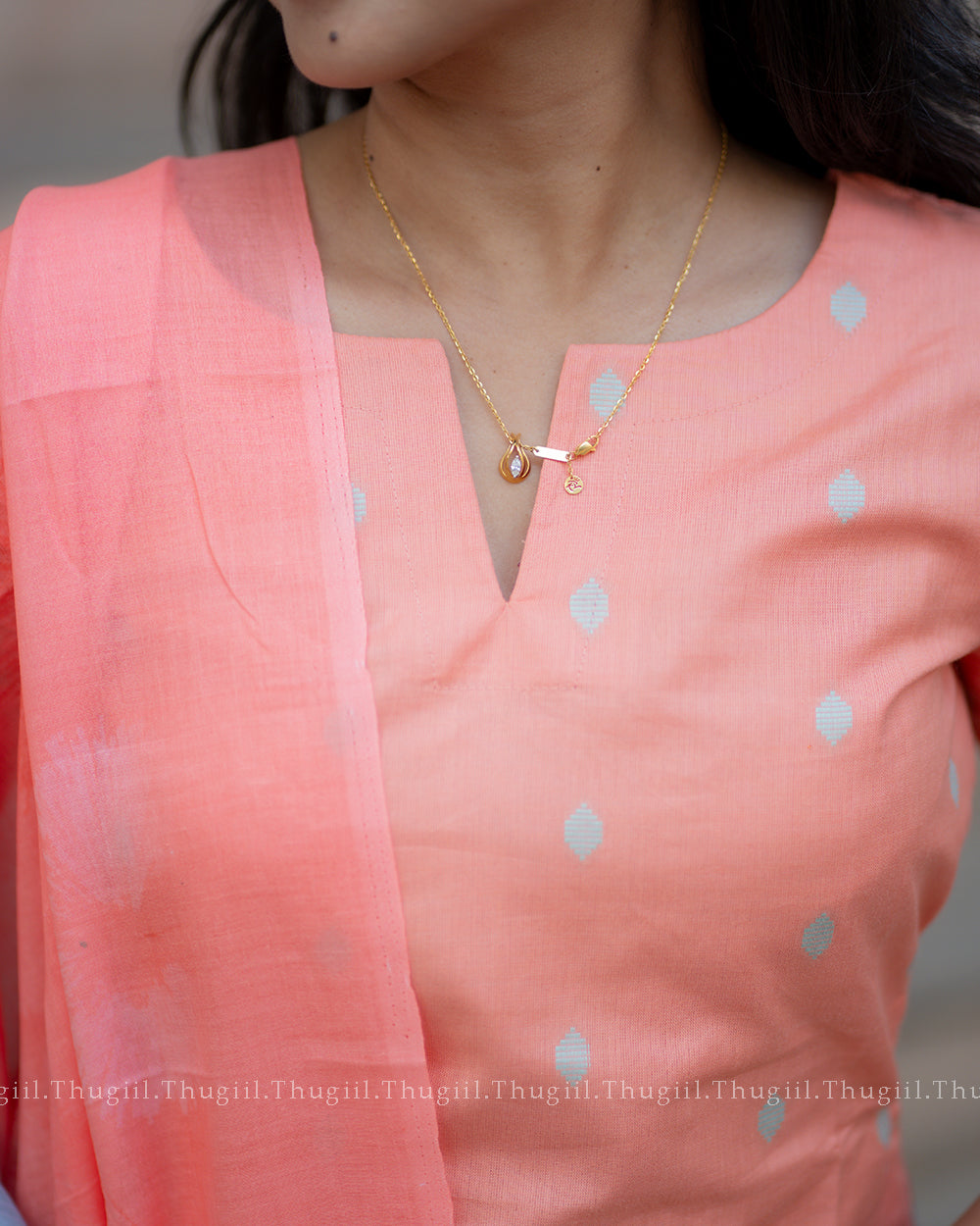 T322 Apricot Royale Kurta Set