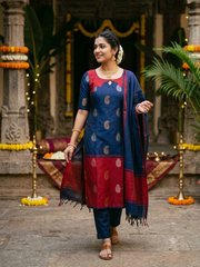 T495 Nandhini (Navy) - Kurta Set