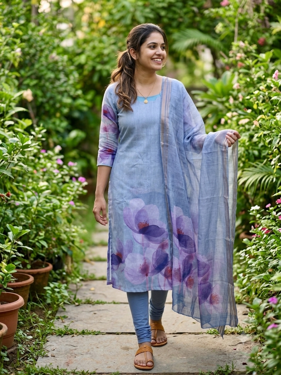 T411 Sakshi - Kurta Set (Top-Dupatta)