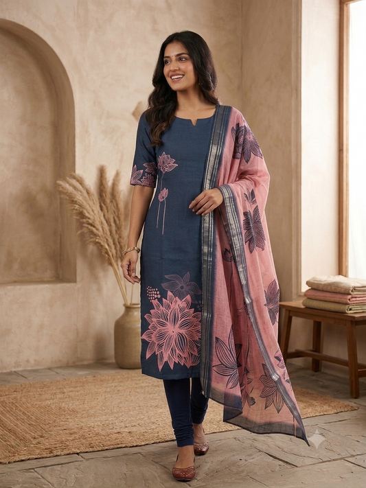 T410 Prachi - Kurta Set (Top-Dupatta)