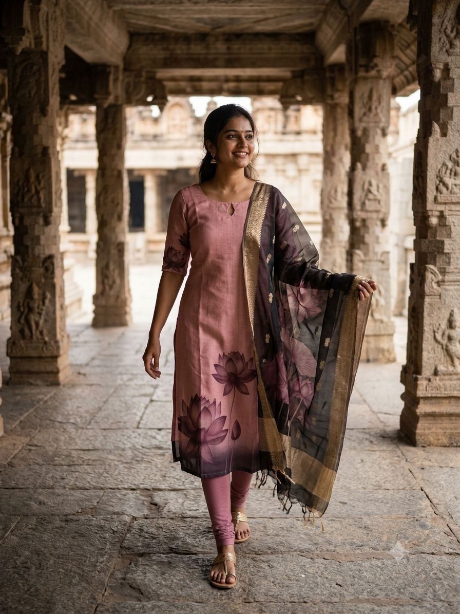 T430 Shruthi - Kurta Set (Top-Dupatta)