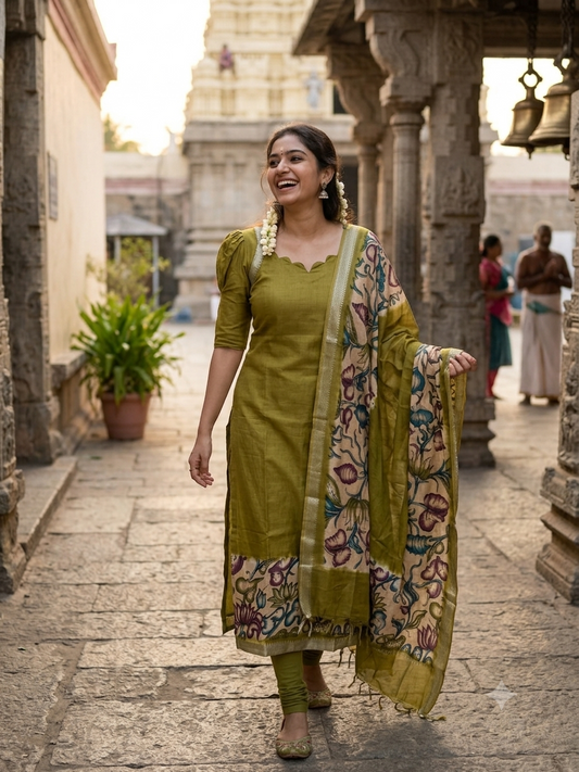 T402 Khushi - Kurta Set (Top-Dupatta) (Pre order 25-30 days)