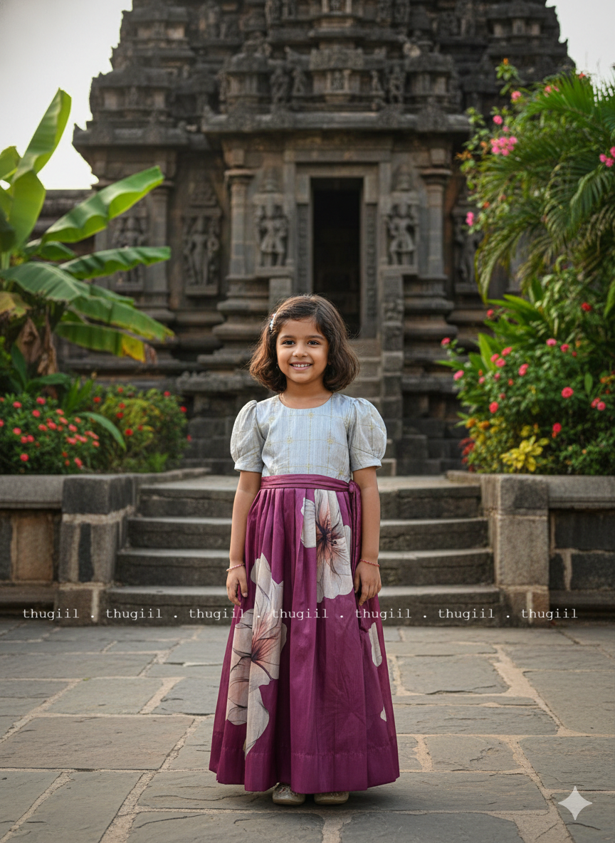TMini03 Royal Plum Long Frock