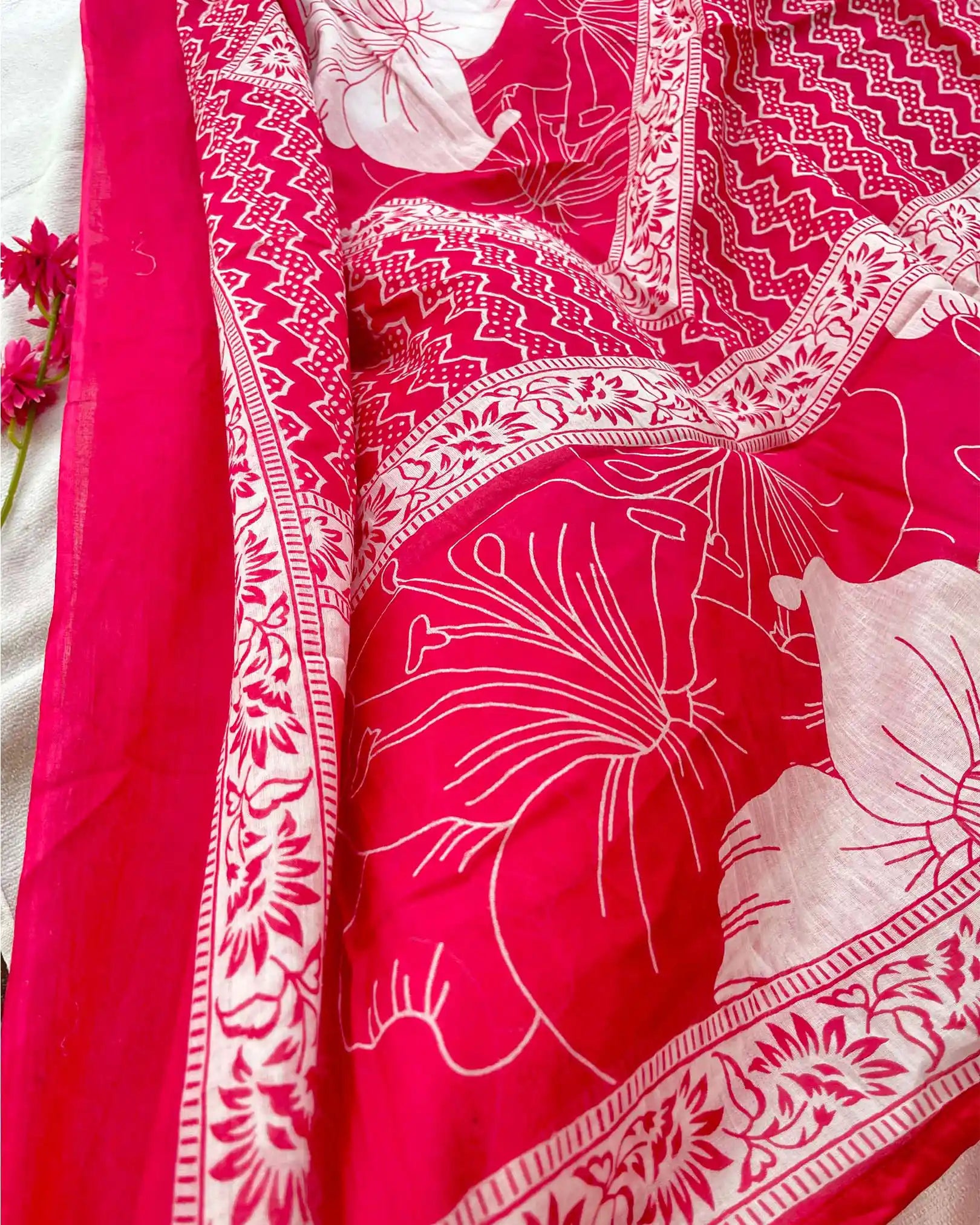 T039 Pink pure soft cotton kurta set