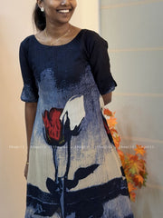 T306 Scarlet Petal Aline Kurta