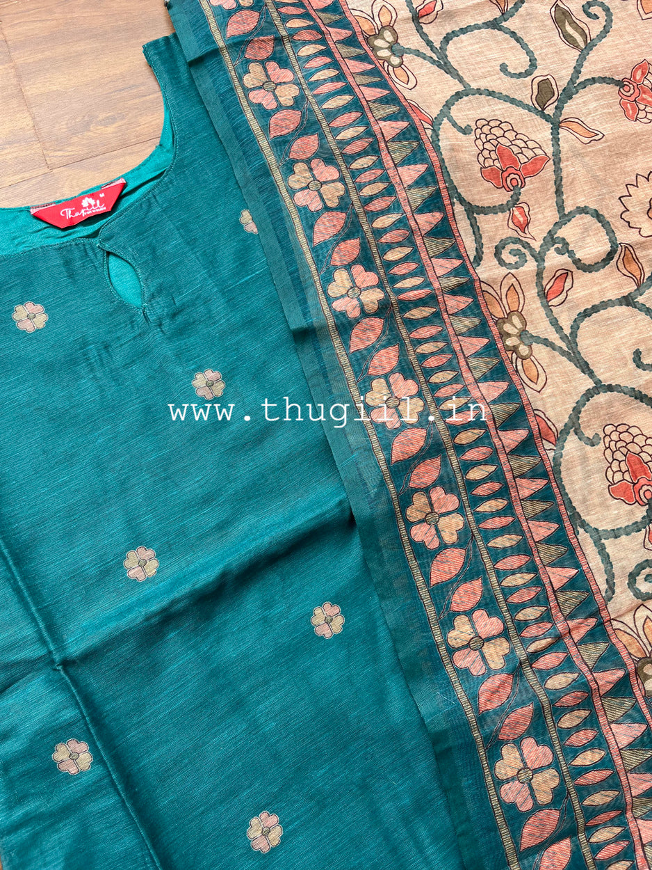 T467 Neela - Kurta Set (Top-Dupatta)