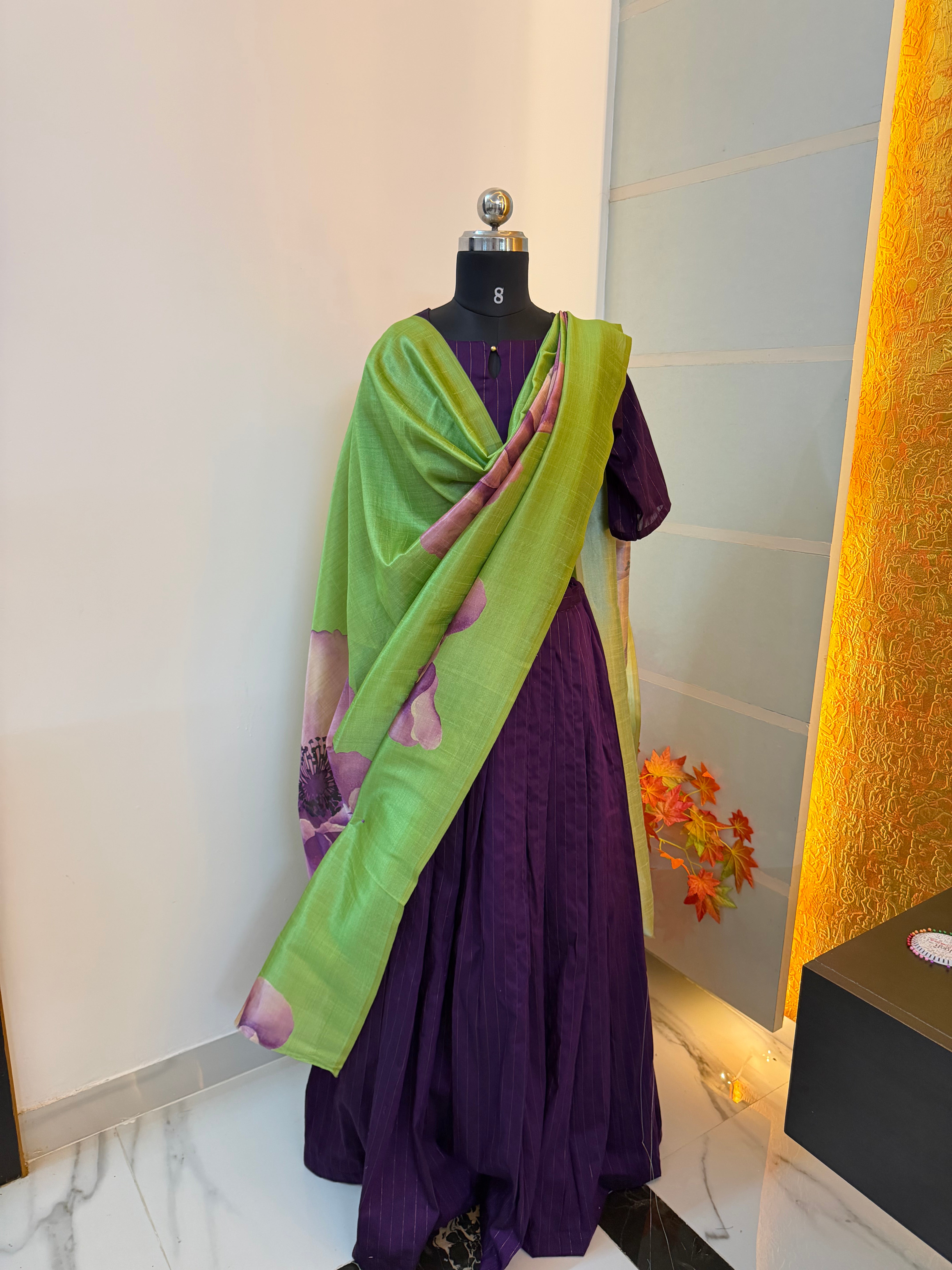 T274 4 in 1 Royal Vine Top - Skirt
