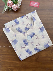 T254 Lavender Floral Silk Kurta