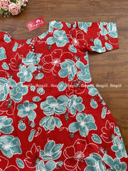 T249 Ready To Dispatch - Red Soft Cotton Kurta Set