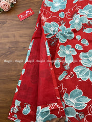 T249 Ready To Dispatch - Red Soft Cotton Kurta Set