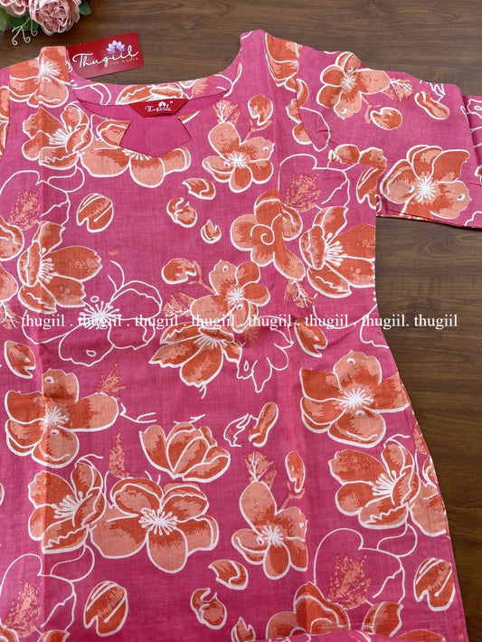 T250 Ready To Dispatch - Pink Soft Cotton Kurta Set
